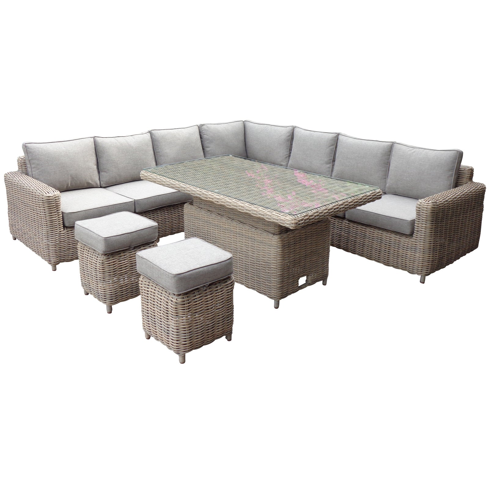 Amalfi Outdoor Large Corner Set With Riser Table + 2 Stools - image 2