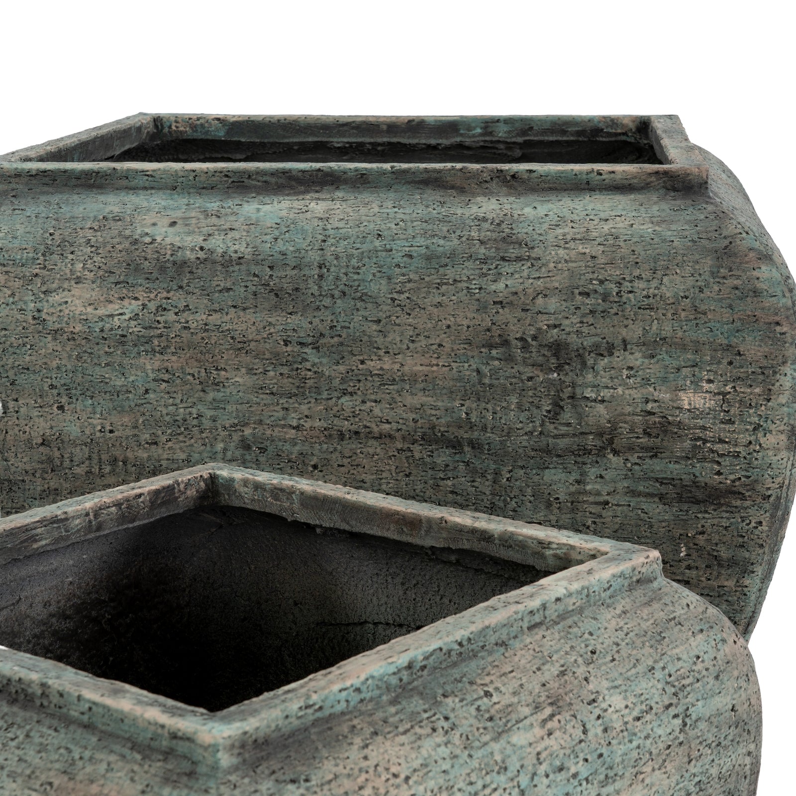 Outdoor Verdan Square Drum Set Of 2 Planters - image 2