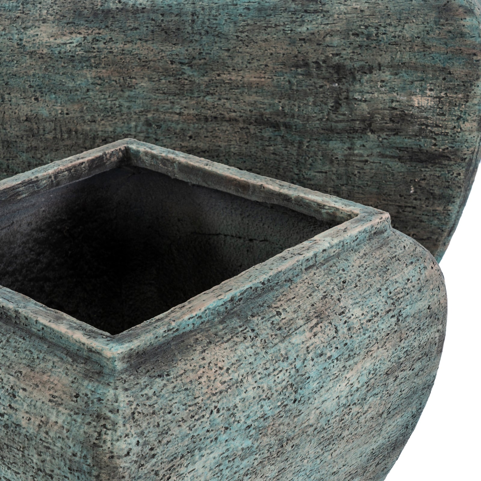 Outdoor Verdan Square Drum Set Of 2 Planters - image 3