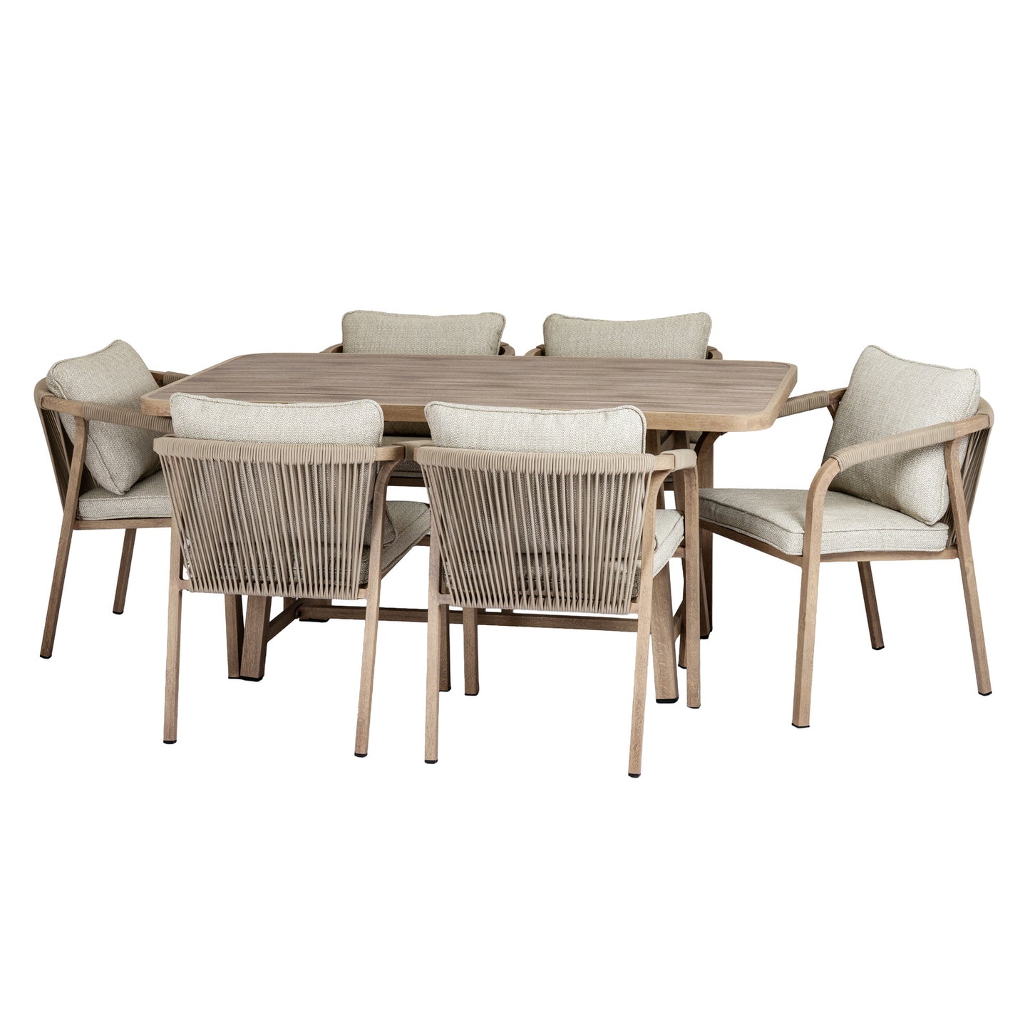 Harlow Outdoor 6 Seater Dining Set - image 2