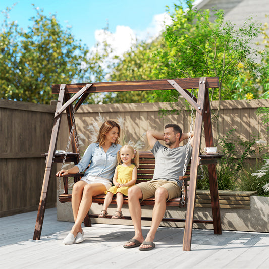 Portofino Three-Seater Wooden Swing Bench