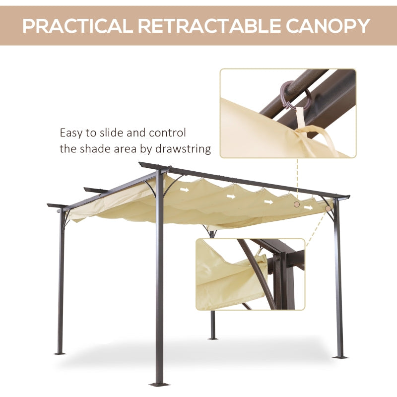 3.5m x 3.5m Metal Pergola Marquee – Large Outdoor Event Canopy