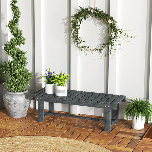 Portofino 2-Seater Garden Wooden Bench, Grey