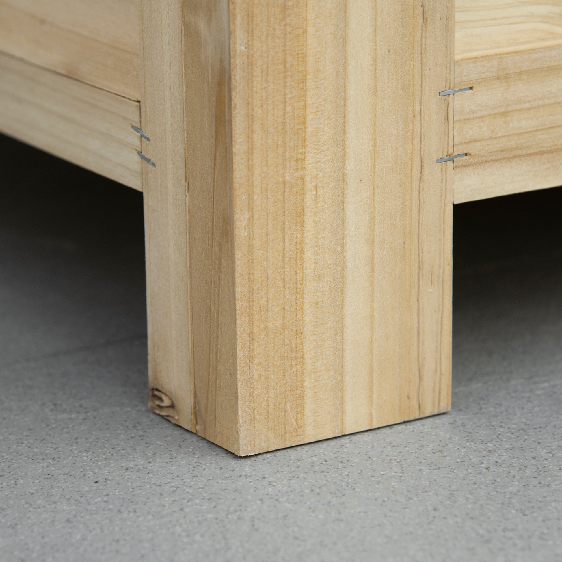 Outsunny - 155L Wooden Garden Storage Box, Natural Wood Finish