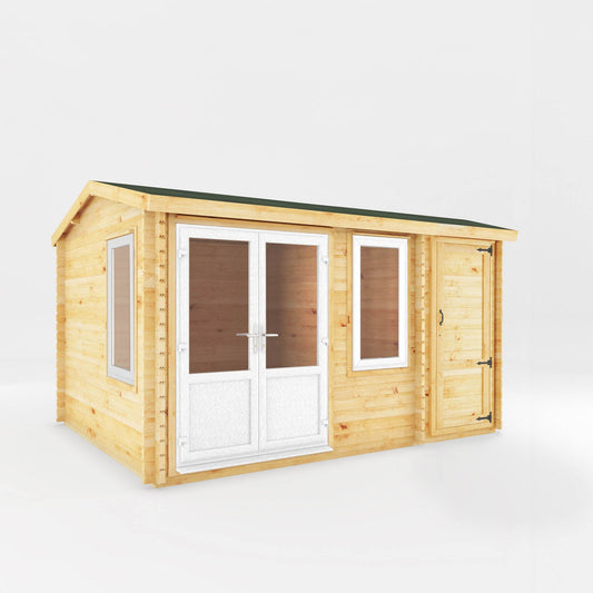 Mercia The Home Office Elite Log Cabin with Side Shed - image 2