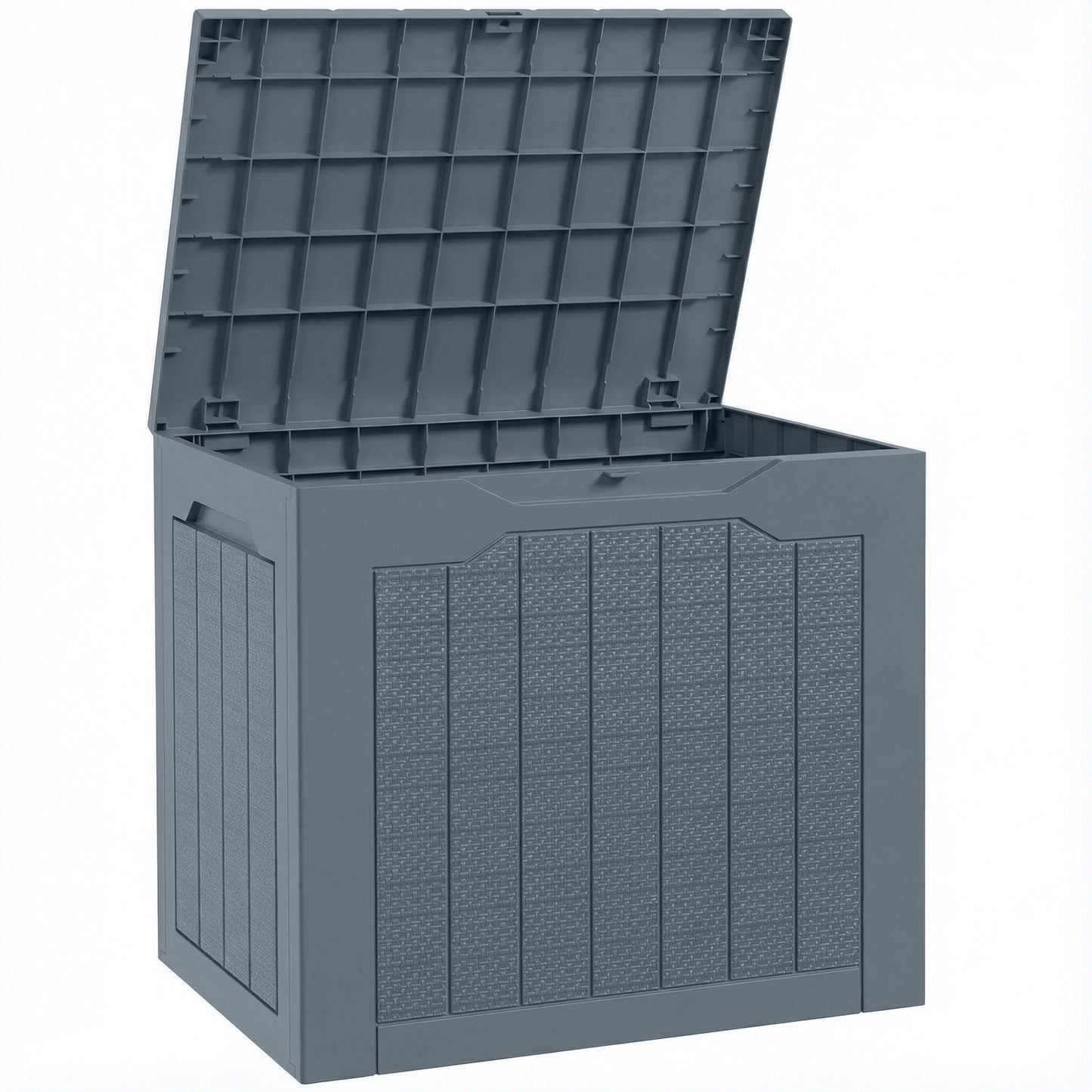 Outsunny - 93L Plastic Garden Storage Box, Light Grey