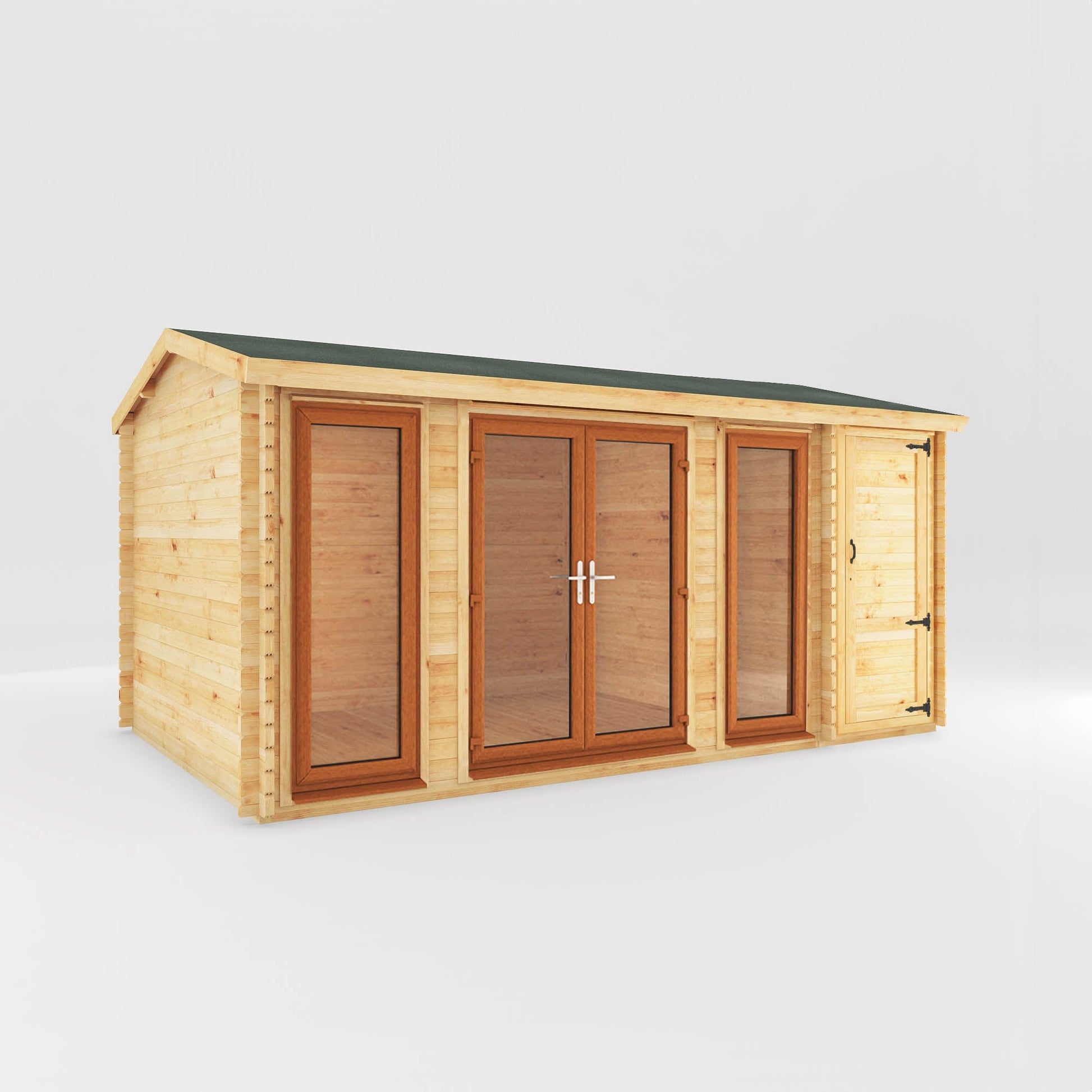 Mercia The Home Office Studio Log Cabin with Side Shed - image 3