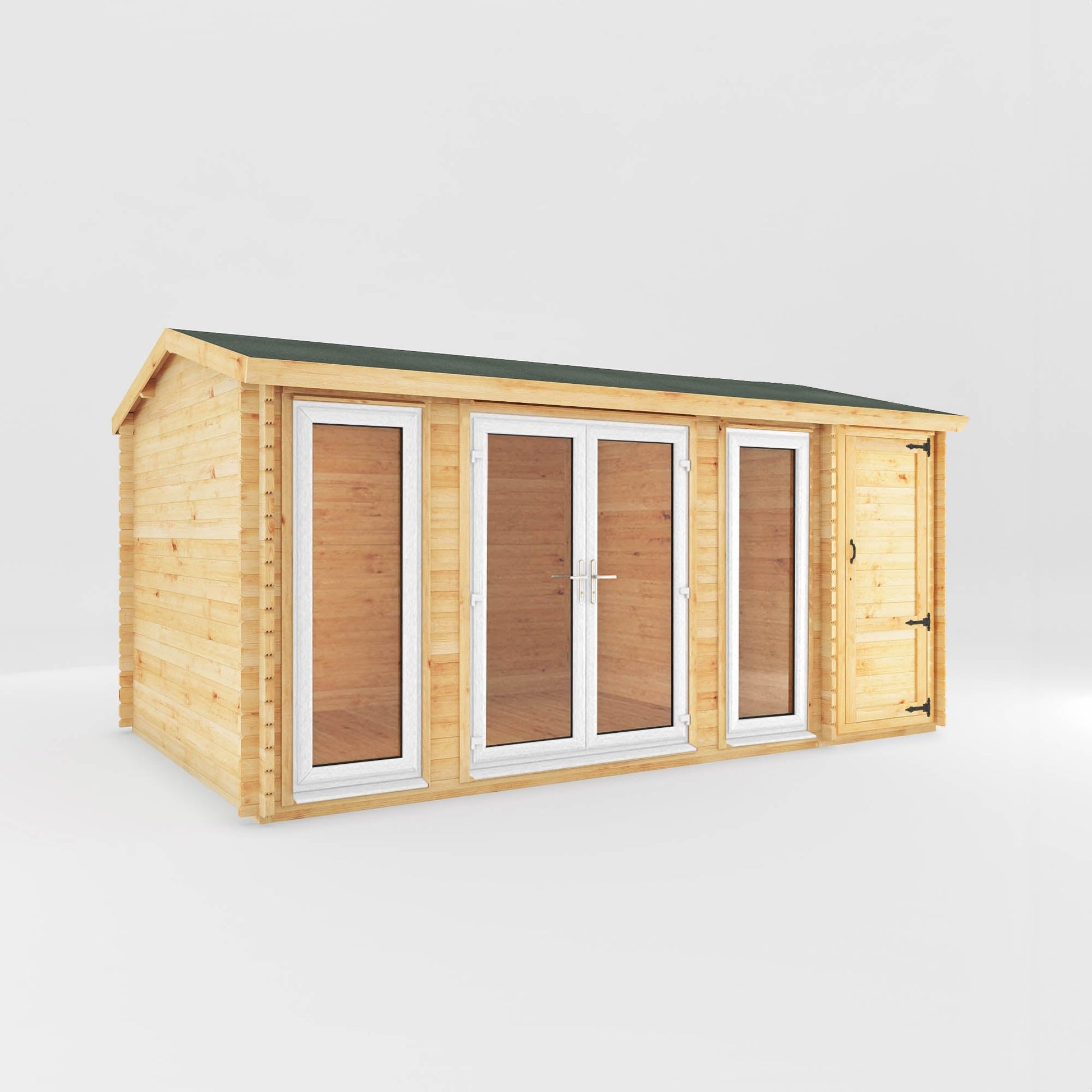 Mercia The Home Office Studio Log Cabin with Side Shed - image 2