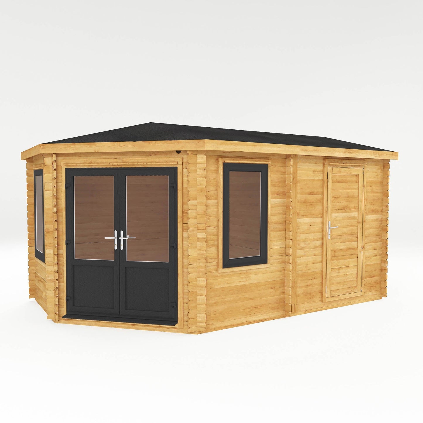 Mercia The Corner Log Cabin with Side Shed - image 4