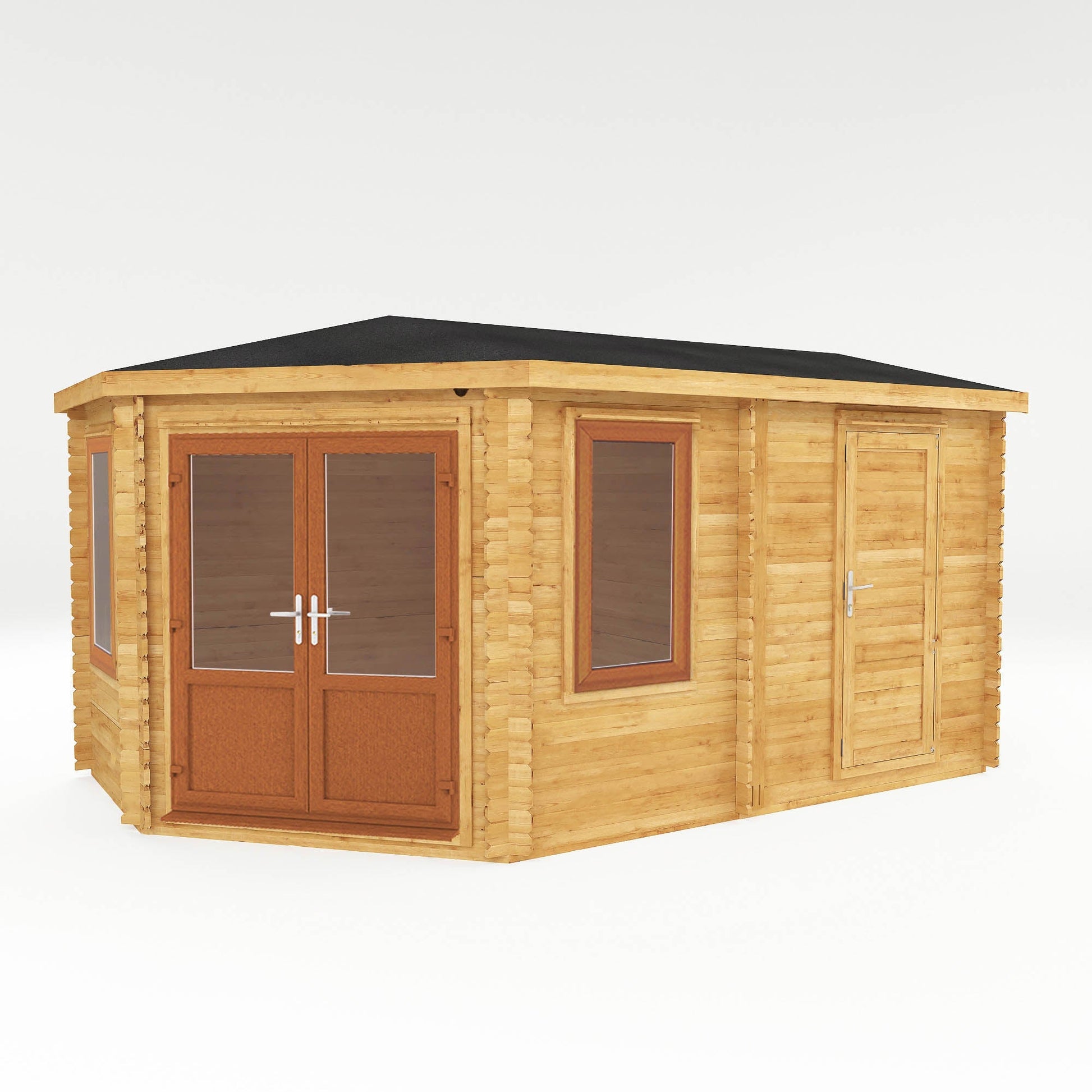 Mercia The Corner Log Cabin with Side Shed - image 3