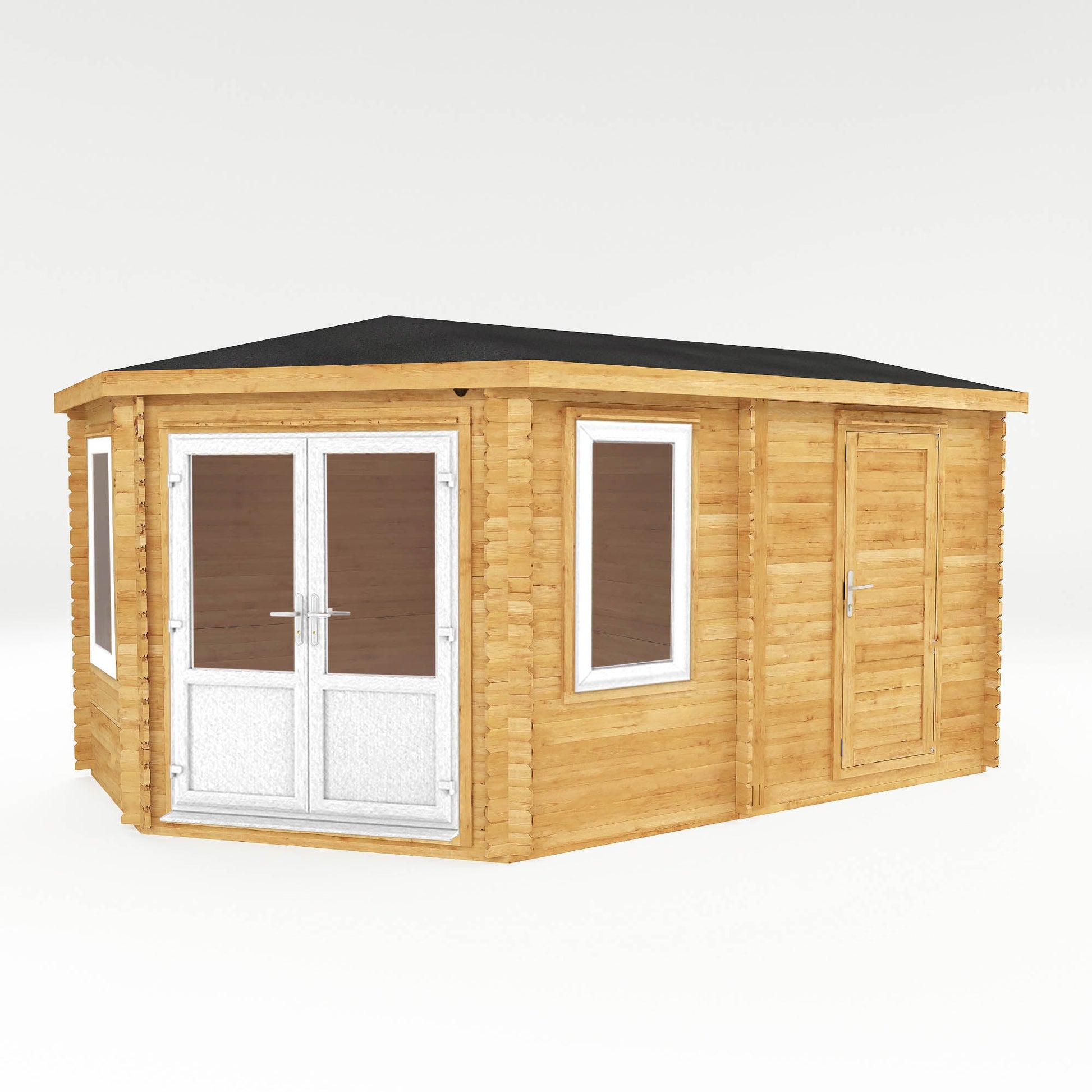 Mercia The Corner Log Cabin with Side Shed - image 2