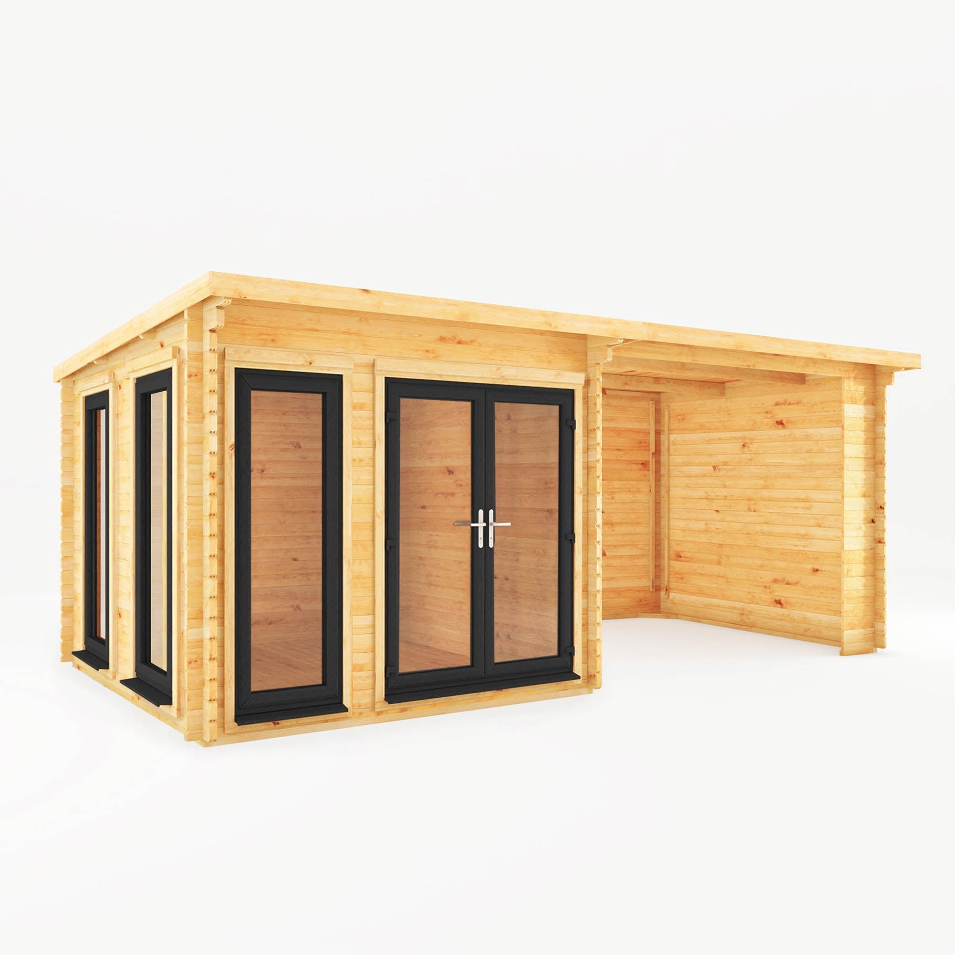 Mercia The Studio Pent Log Cabin with Patio Area - image 4