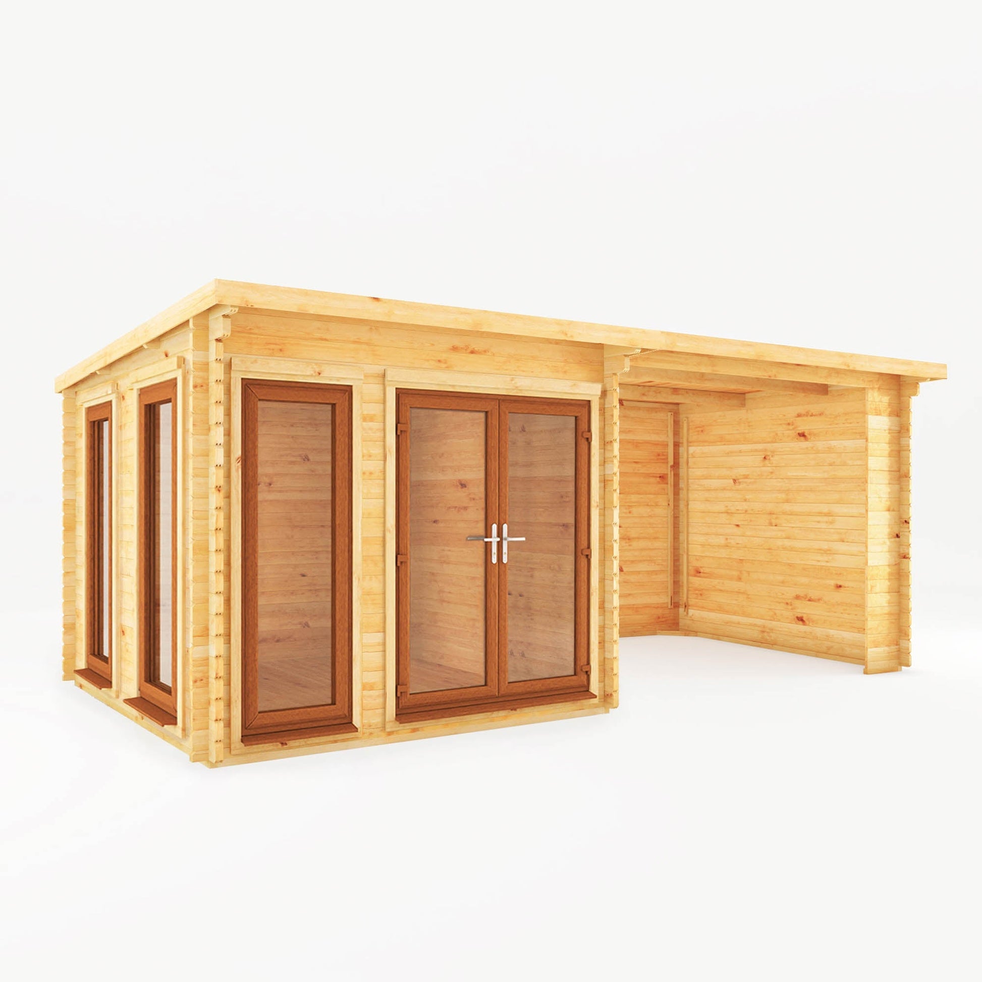 Mercia The Studio Pent Log Cabin with Patio Area - image 3