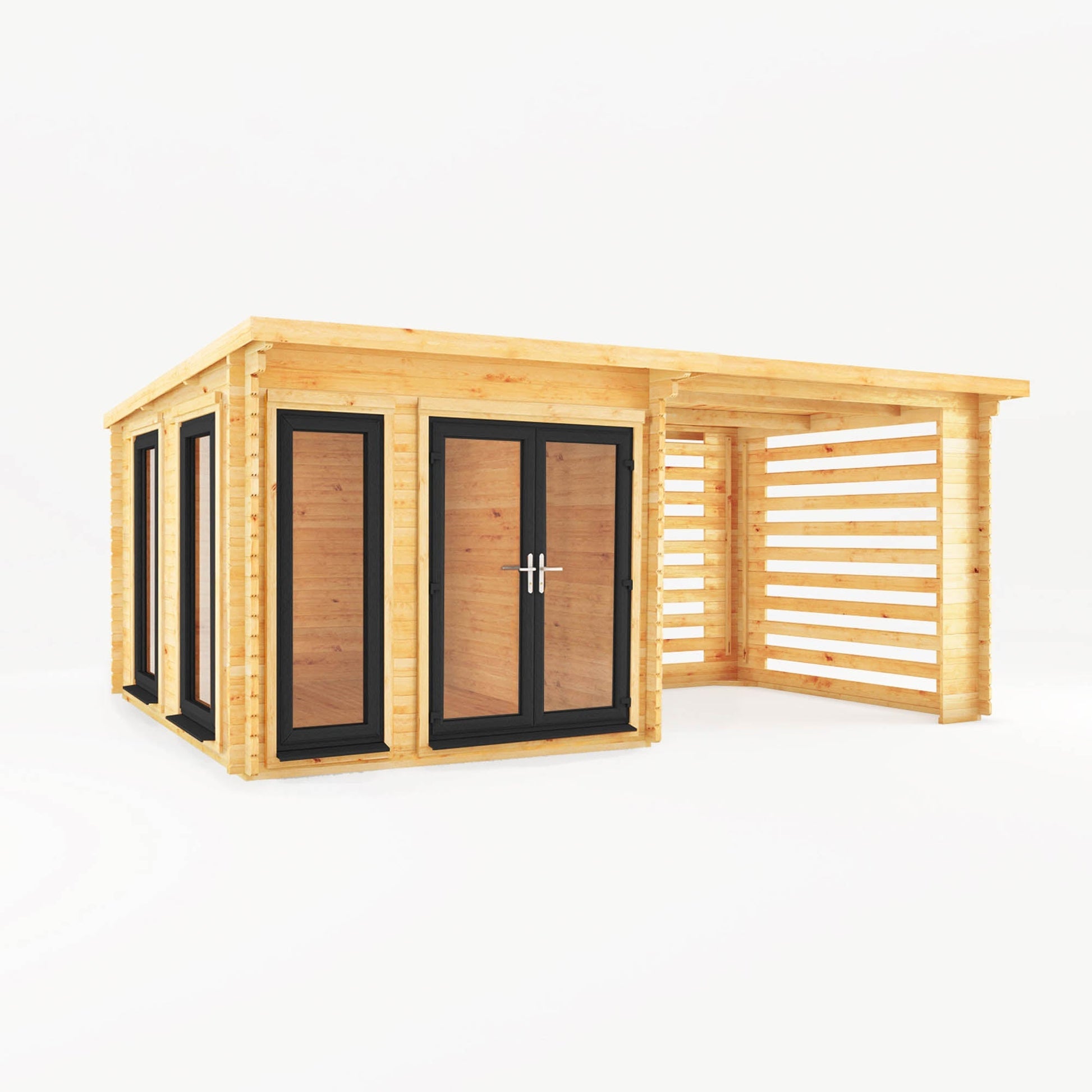 Mercia The Studio Pent Log Cabin with Slatted Area - image 4