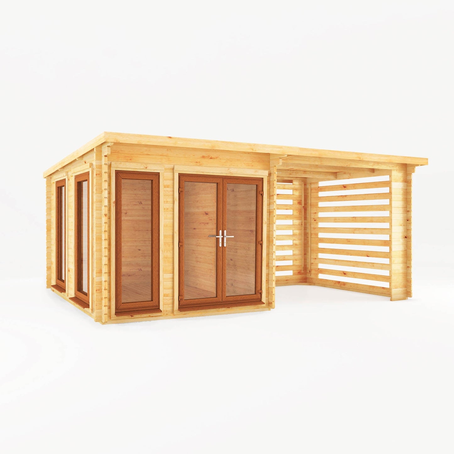 Mercia The Studio Pent Log Cabin with Slatted Area - image 3