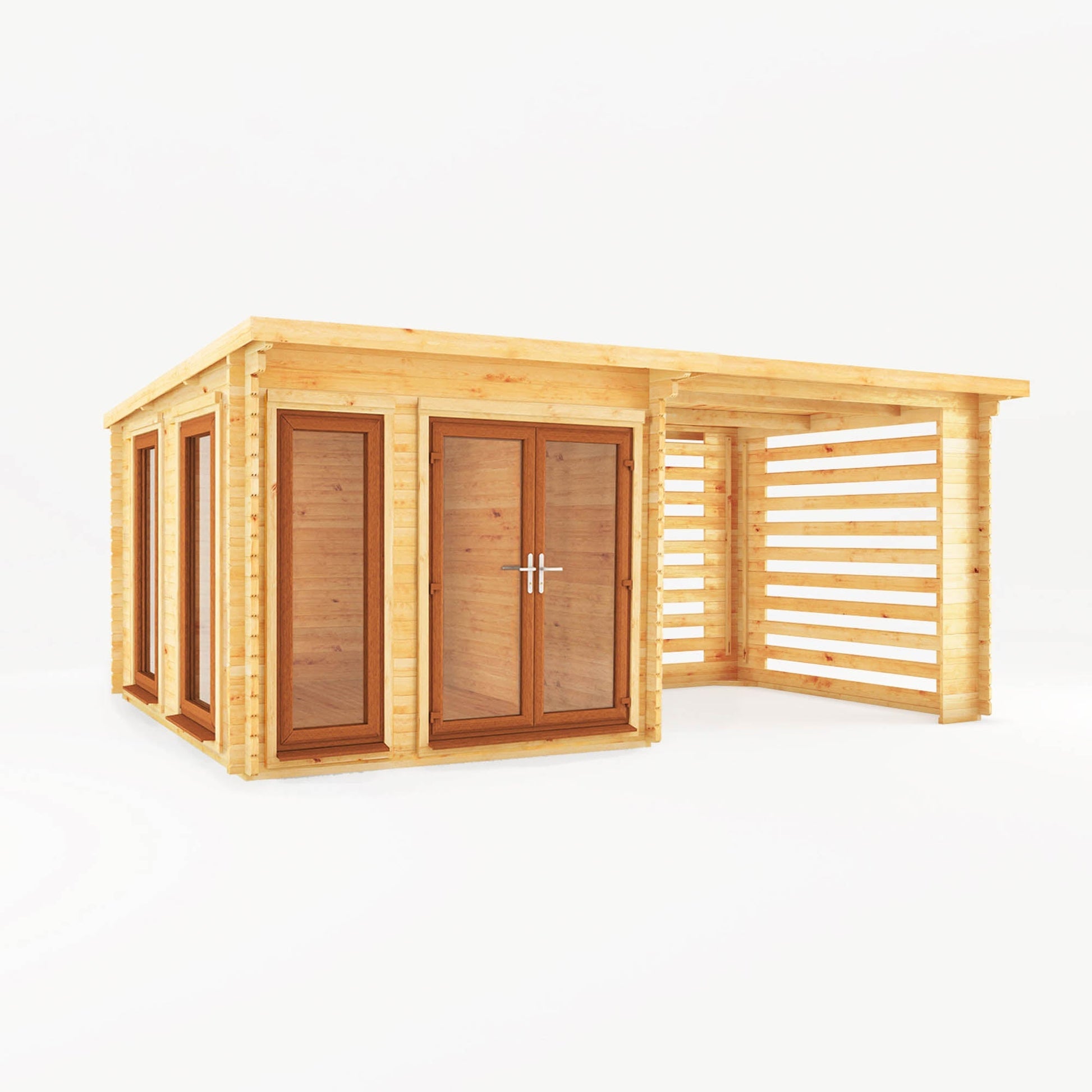 Mercia The Studio Pent Log Cabin with Slatted Area - image 3