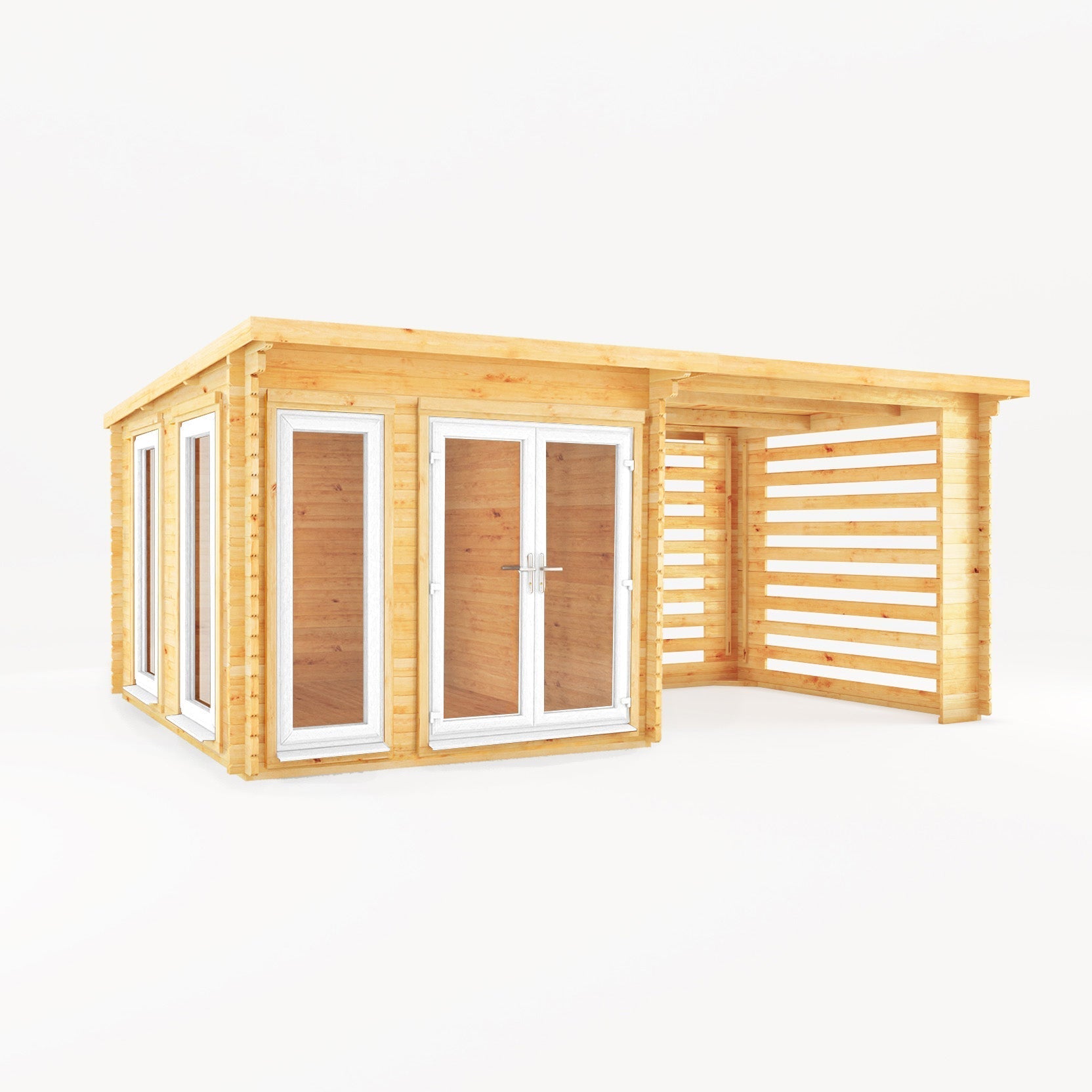 Mercia The Studio Pent Log Cabin with Slatted Area - image 2