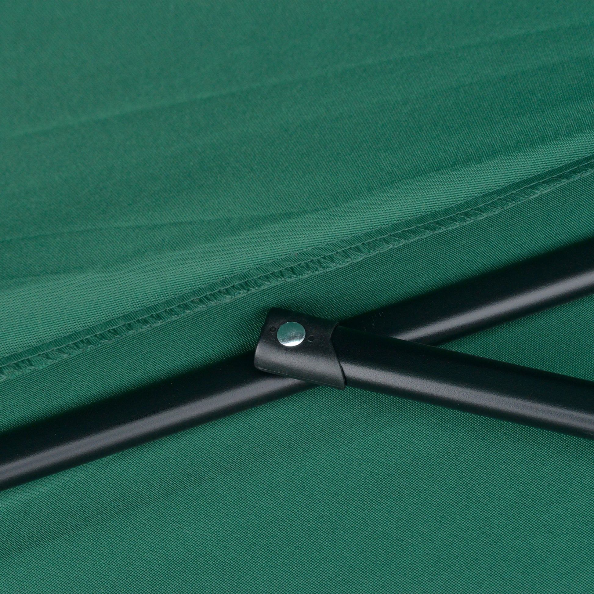 Outsunny 2.7m Garden Half Parasol, Outdoor Balcony Umbrella with 5 Steel Ribs, Patio Sun Shade, Green