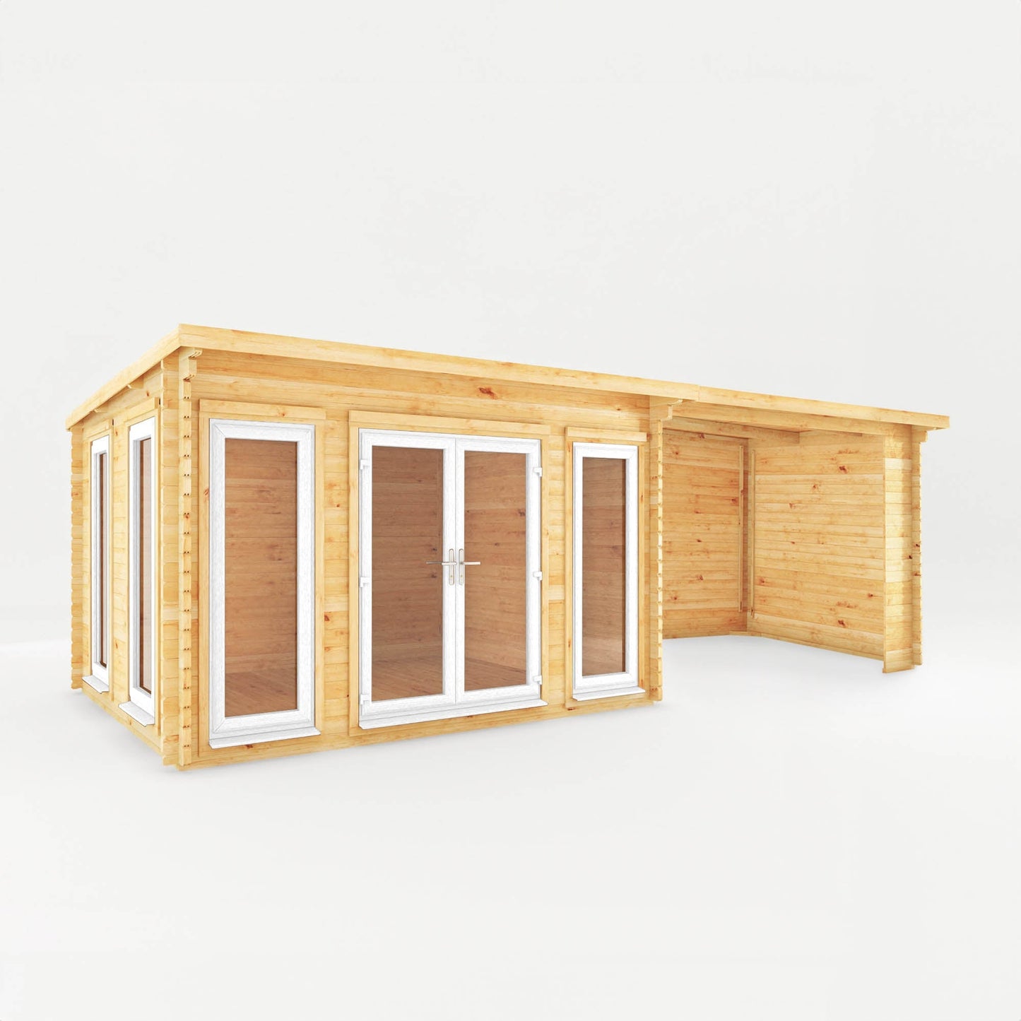 Mercia The Studio Pent Log Cabin with Patio Area - image 6