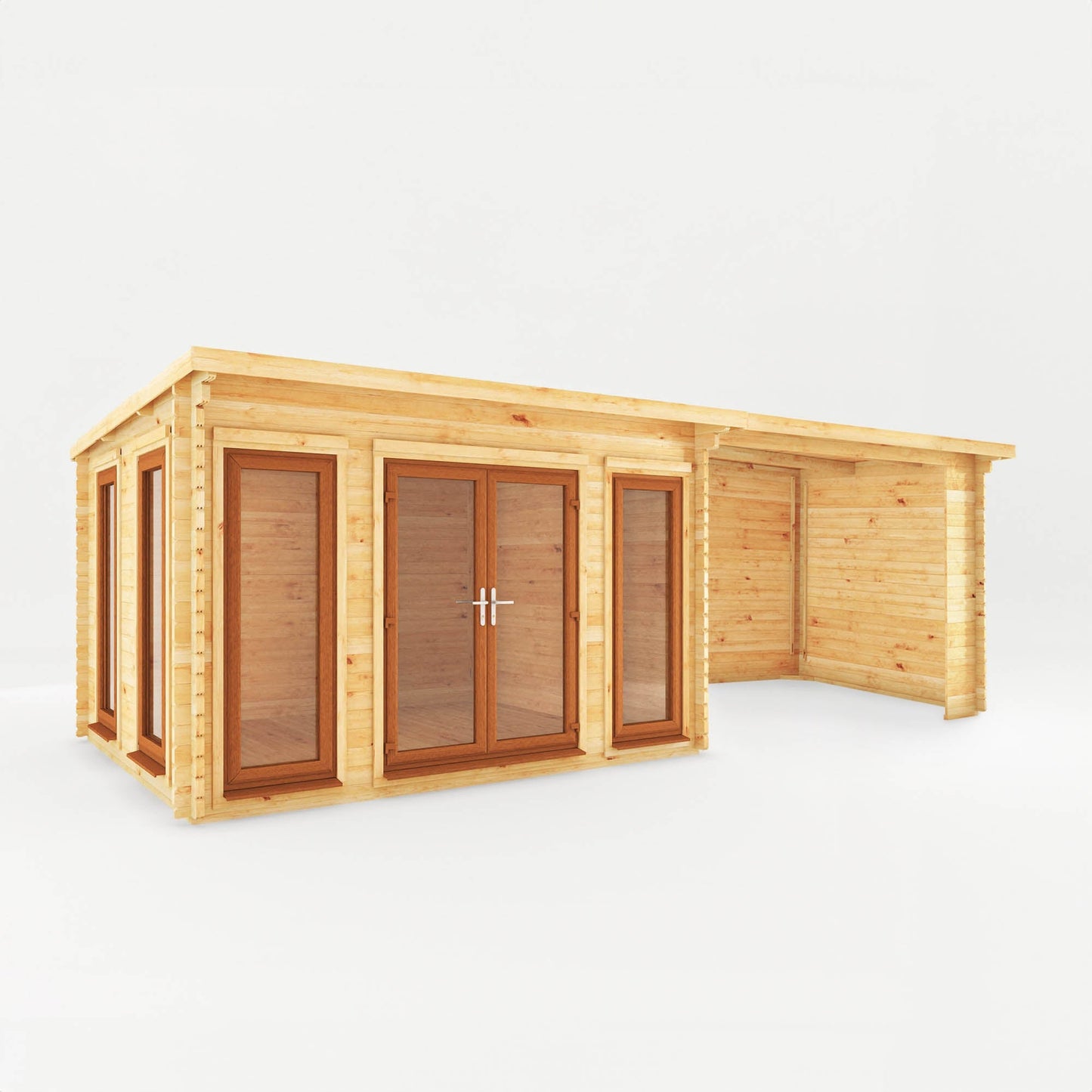 Mercia The Studio Pent Log Cabin with Patio Area - image 7