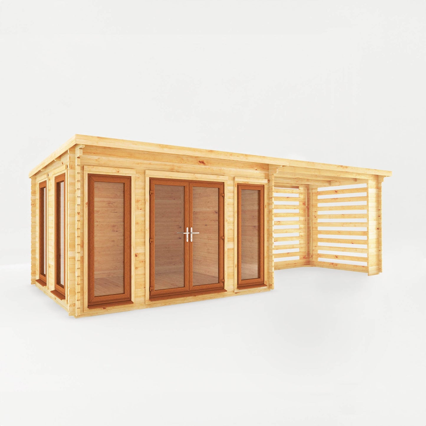 Mercia The Studio Pent Log Cabin with Slatted Area - image 7
