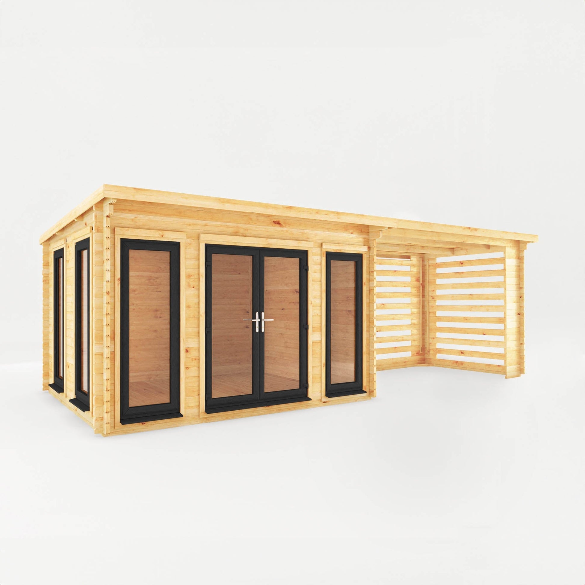 Mercia The Studio Pent Log Cabin with Slatted Area - image 8