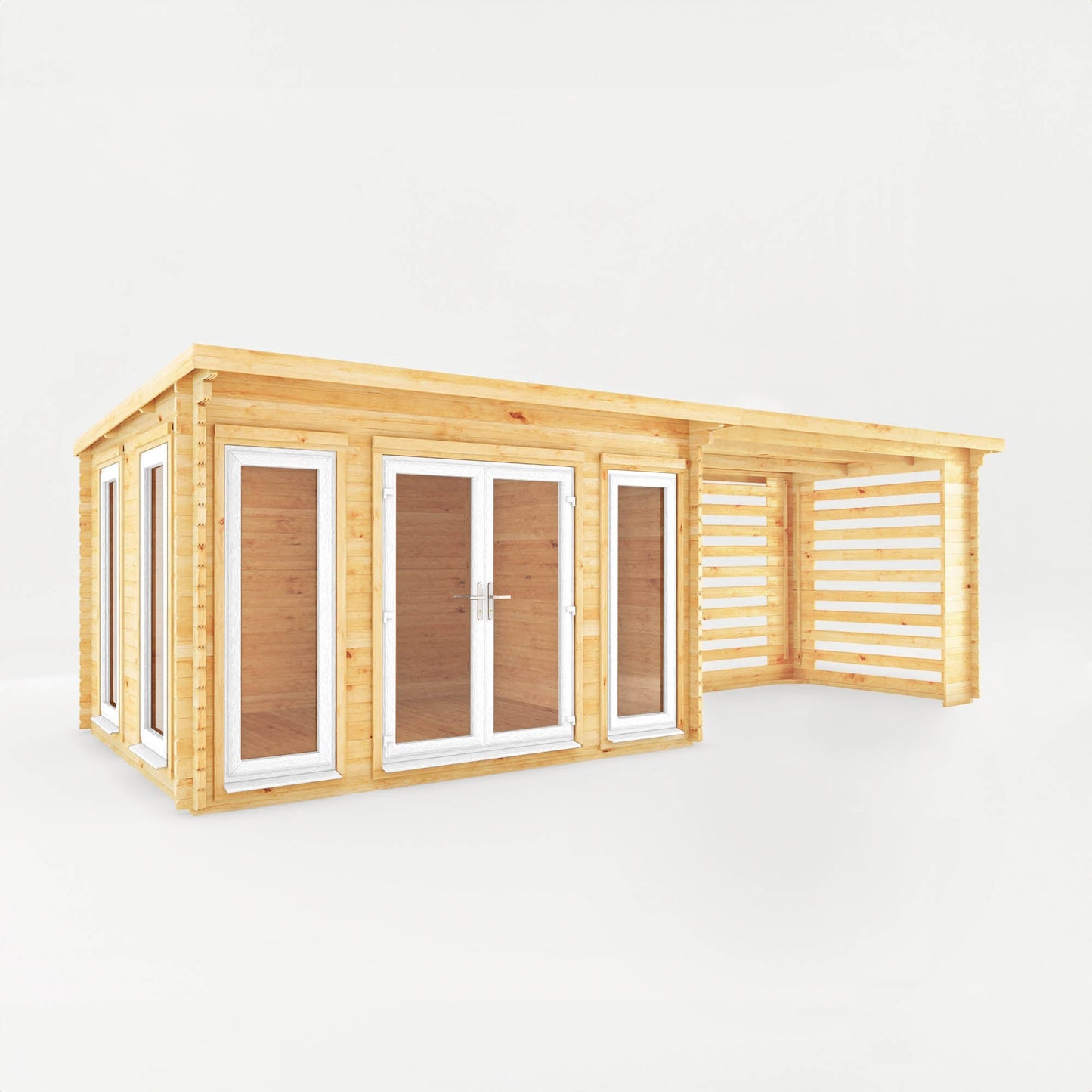 Mercia The Studio Pent Log Cabin with Slatted Area - image 6