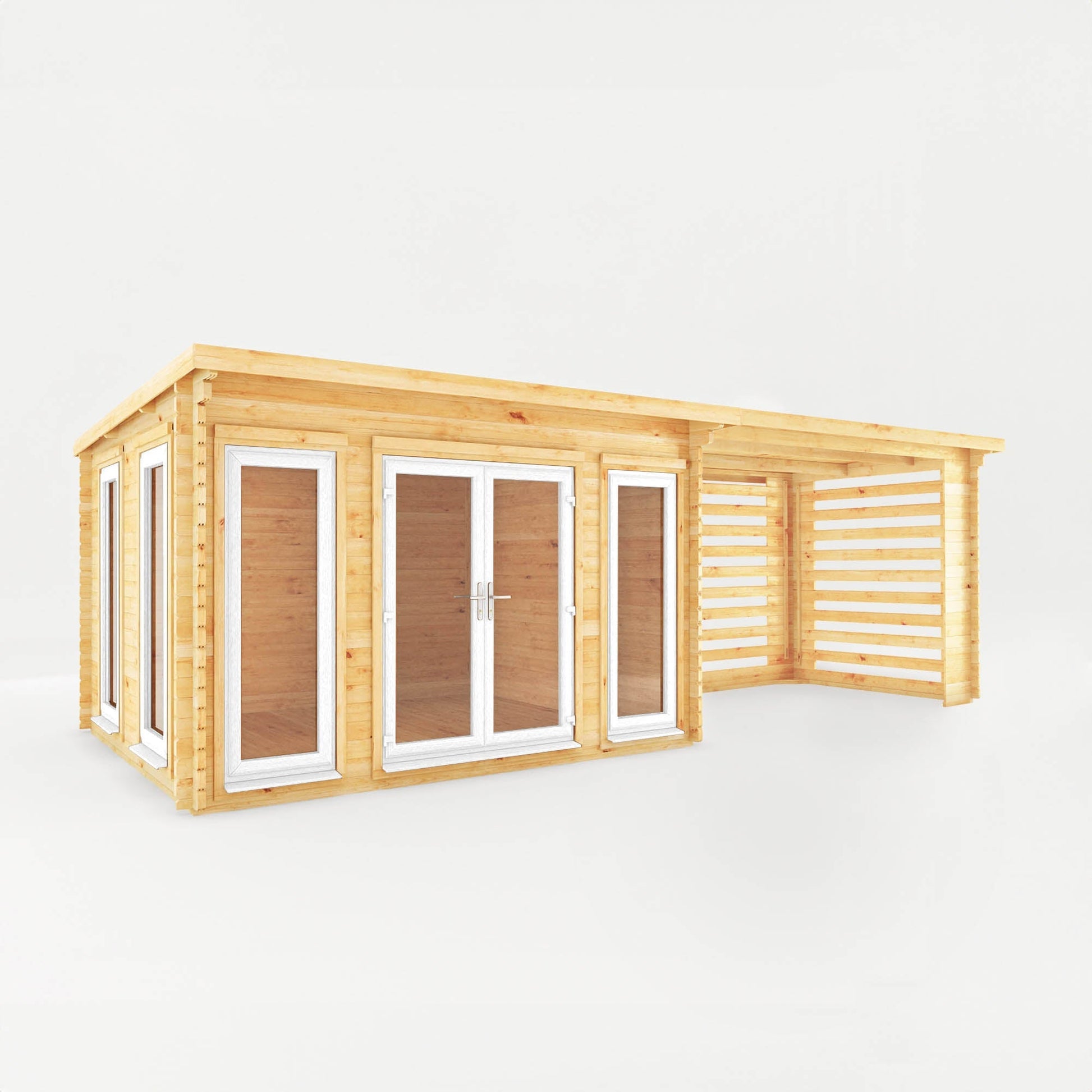 Mercia The Studio Pent Log Cabin with Slatted Area - image 6