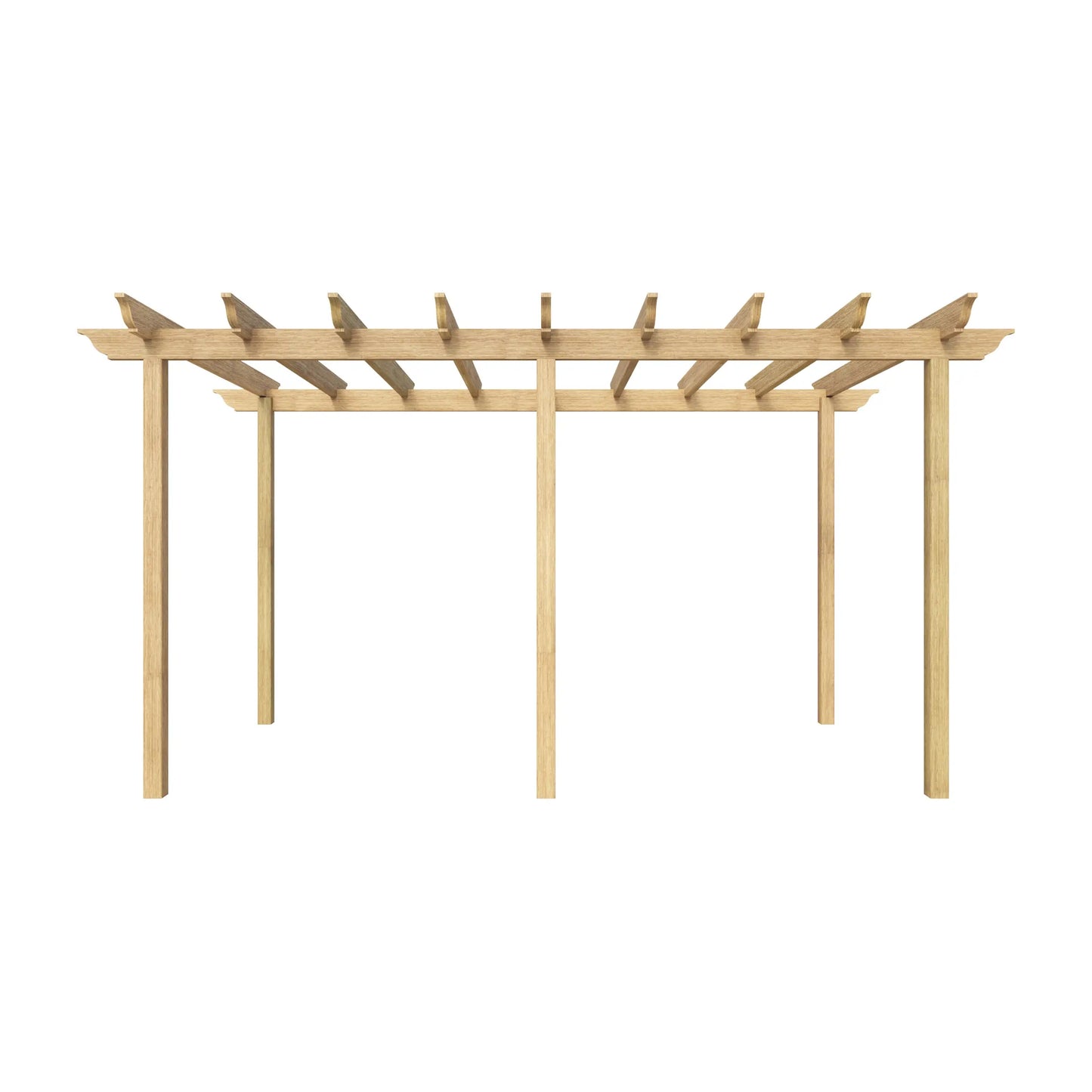 RHS Prestige Pérgola Grande de Iroko o Madera Tratada Térmicamente