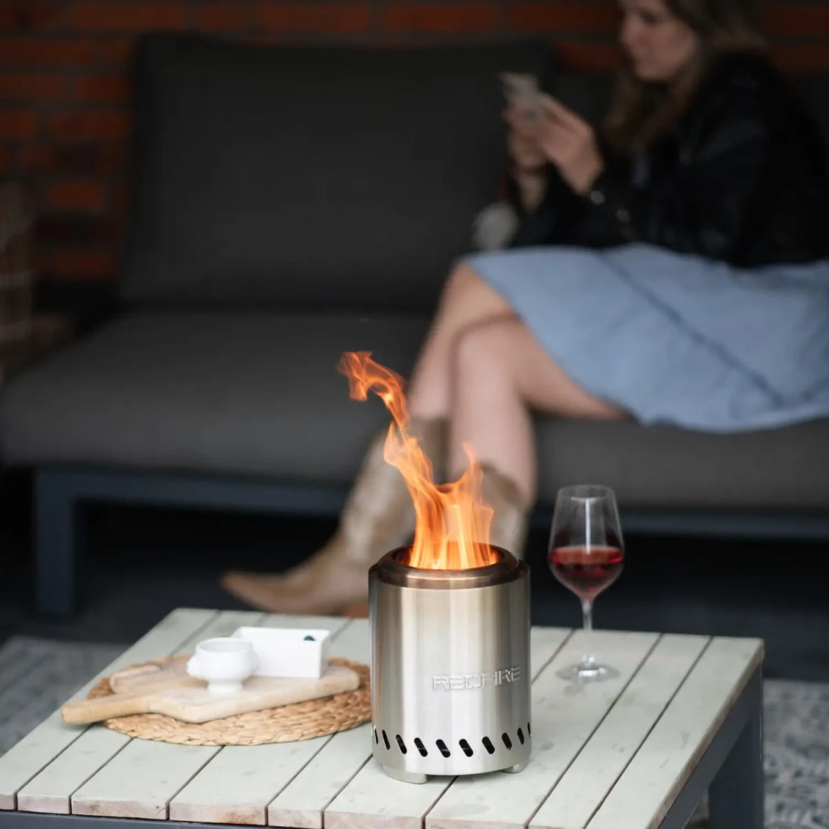 Volcano Pellet Tabletop Fire Pit Medium – Stainless Steel - Smokeless Fire Pit - image 5