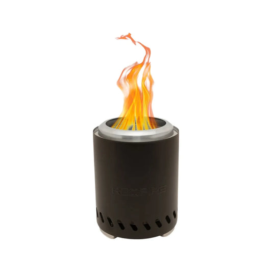 Volcano Pellet Tabletop Fire Pit Medium – Matte Black Stainless Steel - Smokeless Fire Pit
