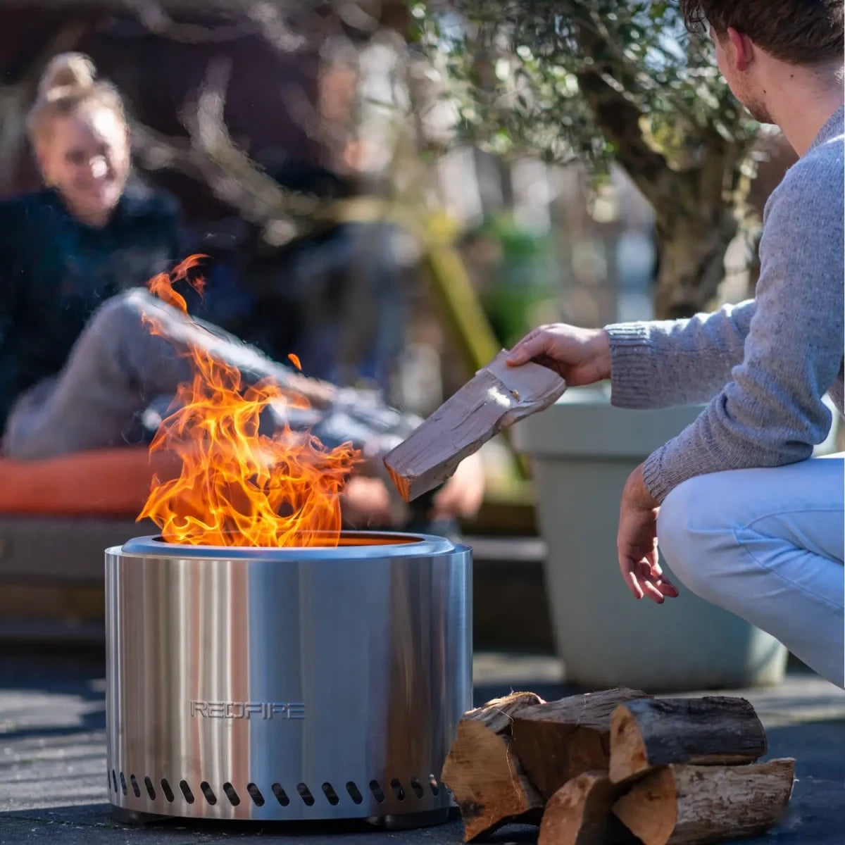 Volcano Pellet Fire Pit Extra Large – Stainless Steel - Outdoor Fire Bowl - image 2