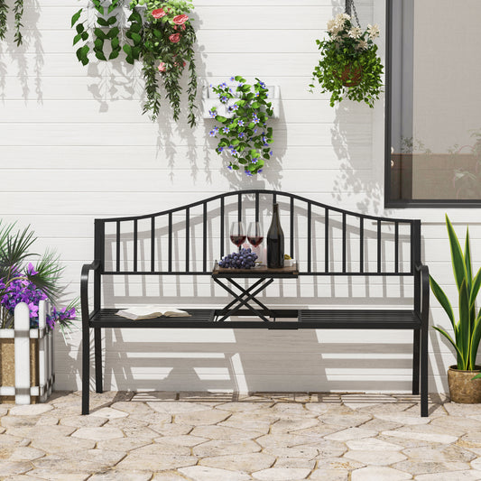 Ibiza Metal Bench W/Table