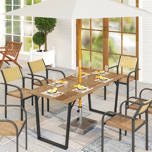 Santorini 6 Seater Wooden Garden Dining Table