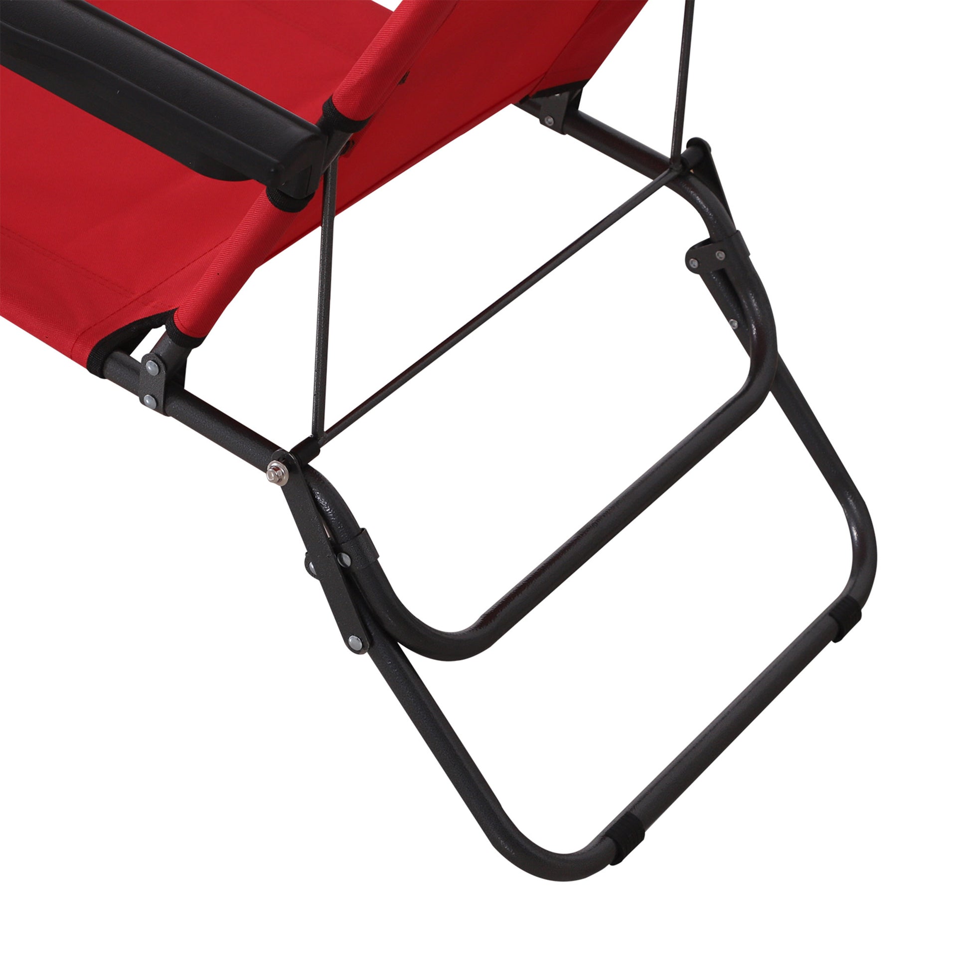 Outsunny 2 in 1 Folding Sun Lounger Reclining Garden Chair Set of 2 with 2-Level Adjustable Backrest, Outdoor Zero Gravity Recliner Garden Chairs with Head Pillow and Armrests, Red