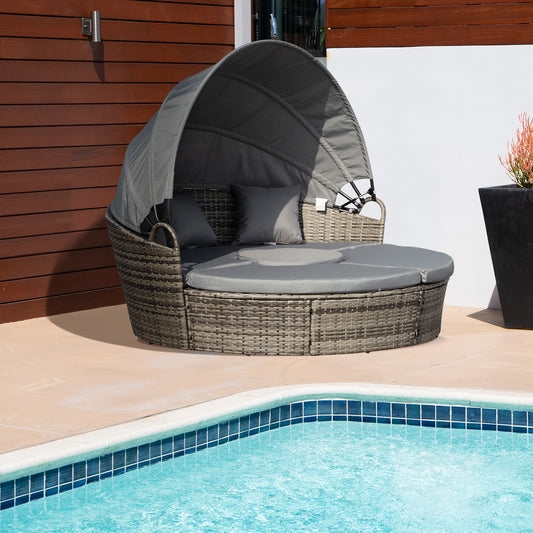 Amalfi Outdoor PE Rattan Garden Furniture with Cushioned, Patio Wicker Conversation Furniture Set