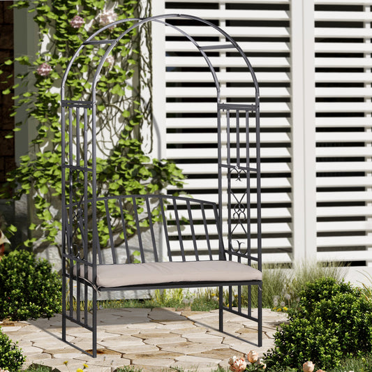 Portofino Metal Frame Bench W/Arch