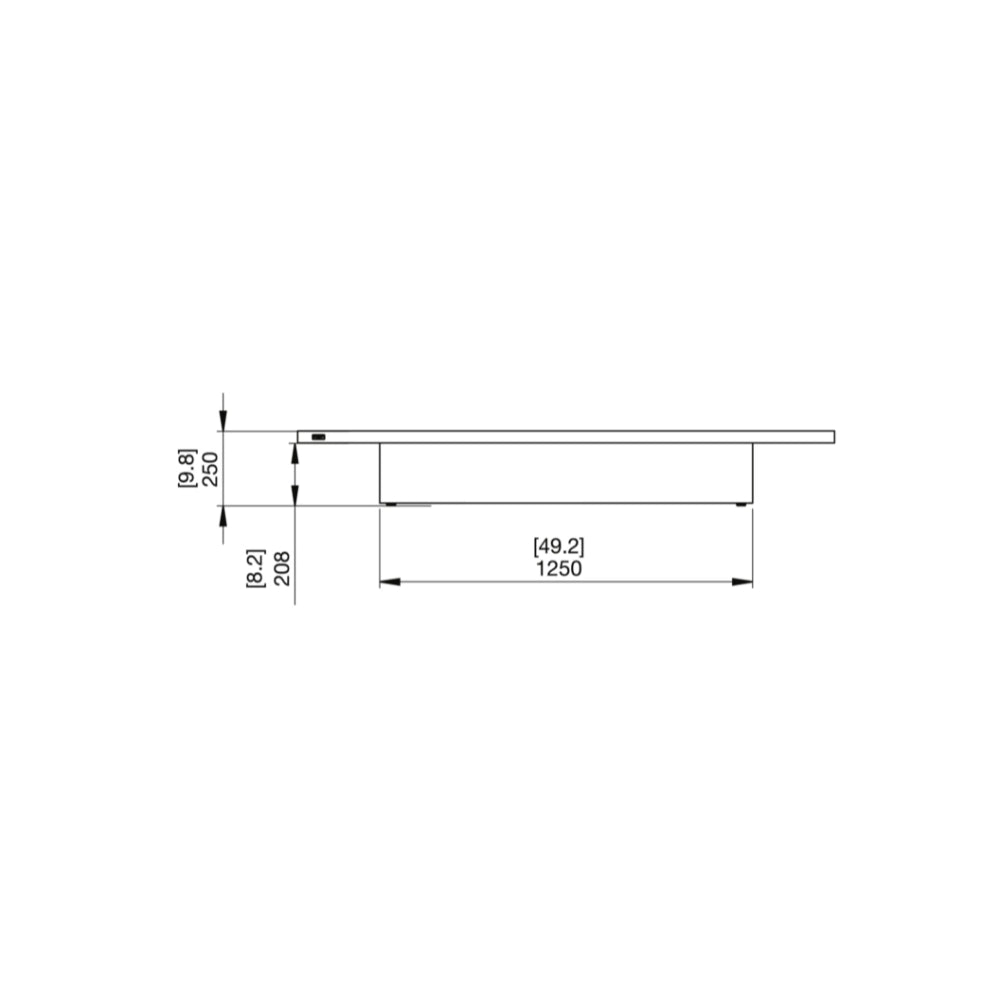 EcoSmart Daiquiri 70 Fire Pit Technical Drawing Front