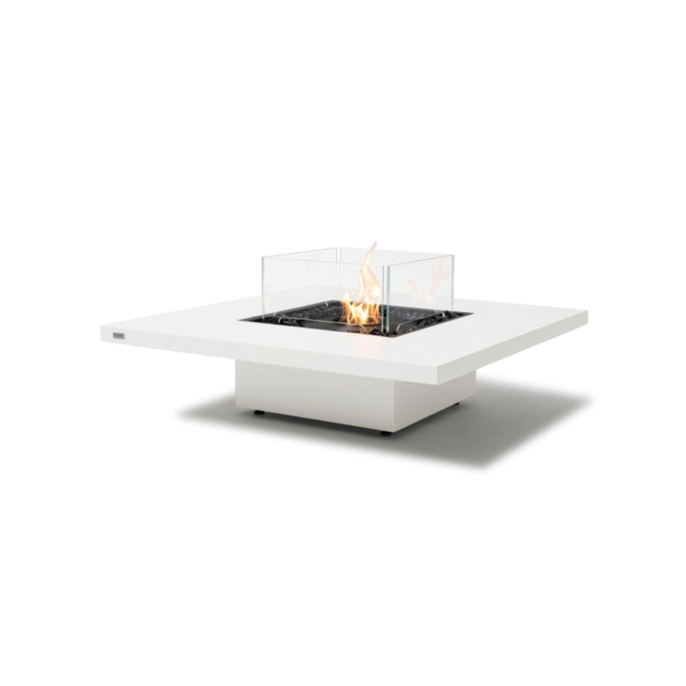 EcoSmart Vertigo 40 Fire Pit Table Bone Finish Black Burner