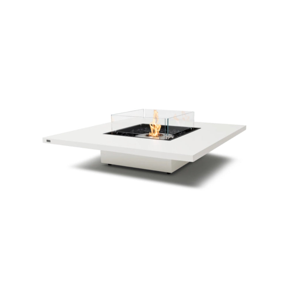 EcoSmart Vertigo 50 Fire Pit Table Bone Finish Stainless Steel Burner