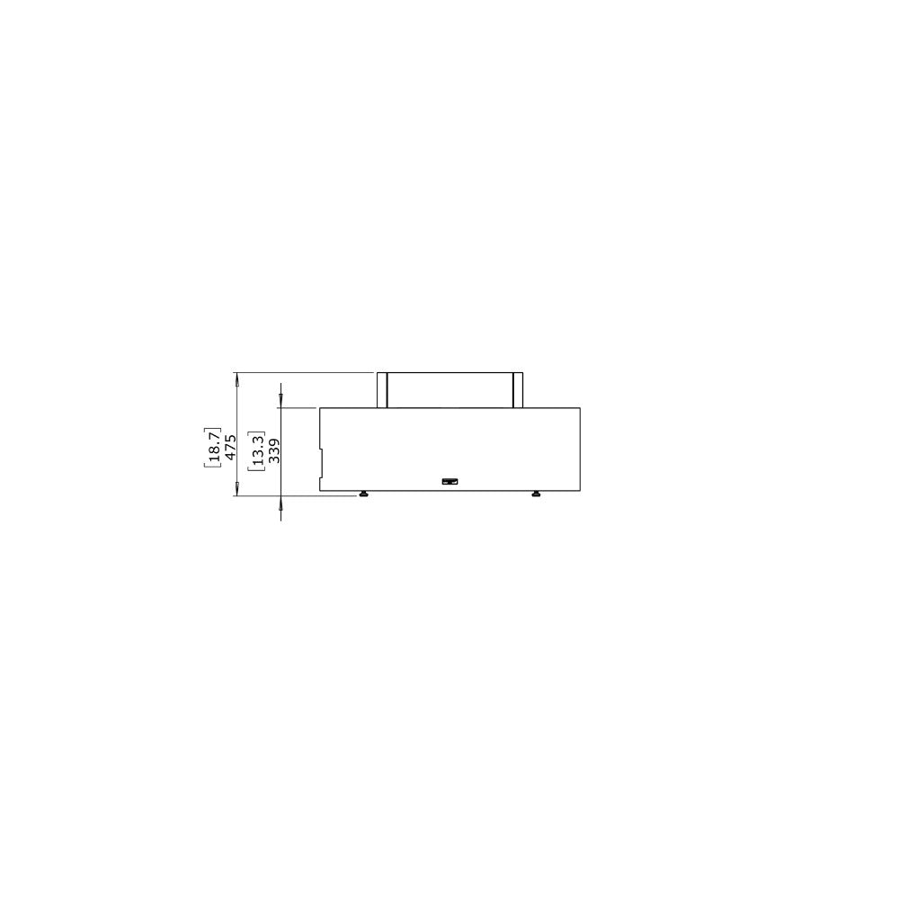 EcoSmart Ark 40 Fire Pit Table - Front DImensions