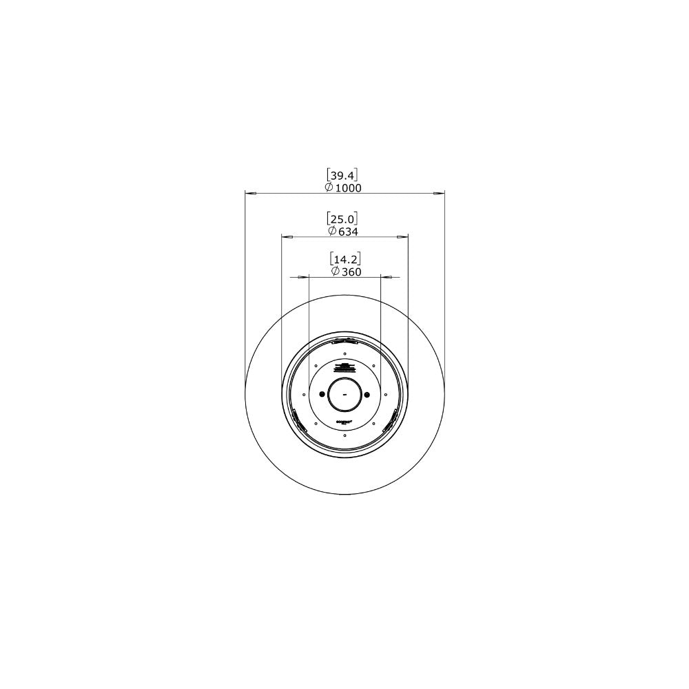 EcoSmart Ark 40 Fire Pit Table - Top Dimensions