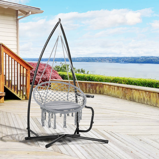 Sorrento Hammock Chair Stand Only Construction Heavy Duty Metal C-Stand for Hanging Hammock Chair Porch Swing