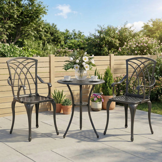 Monaco 3 Piece Garden Dining Set for 2