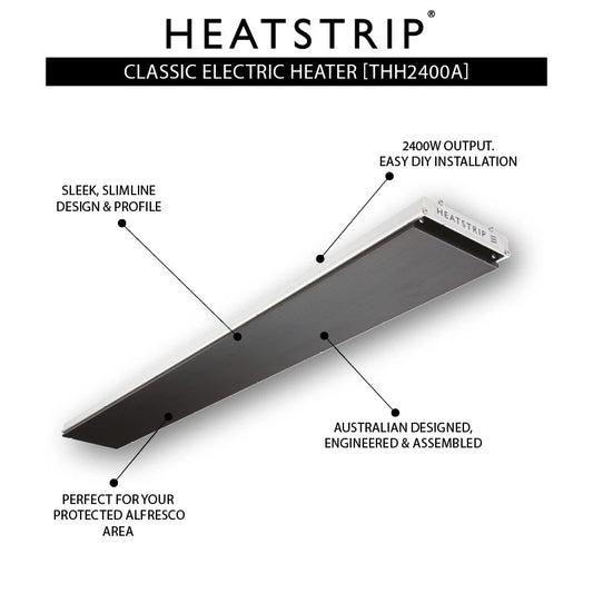 Design 2400 Watt - Wall-Mounted Electric Patio Heater - image 2