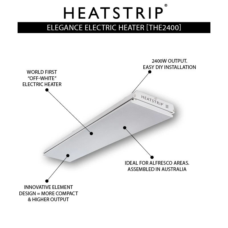 Elegance 2400 Watt - Wall-Mounted Electric Patio Heater - image 4