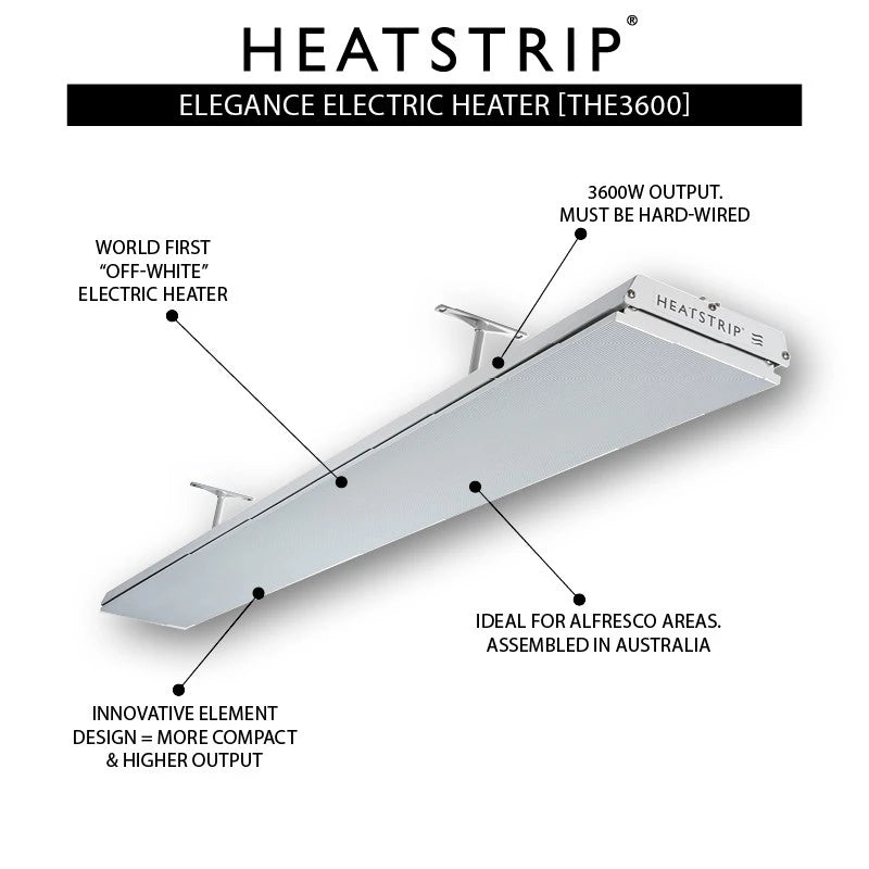 Elegance 3600 Watt - Wall-Mounted Electric Patio Heater - image 4