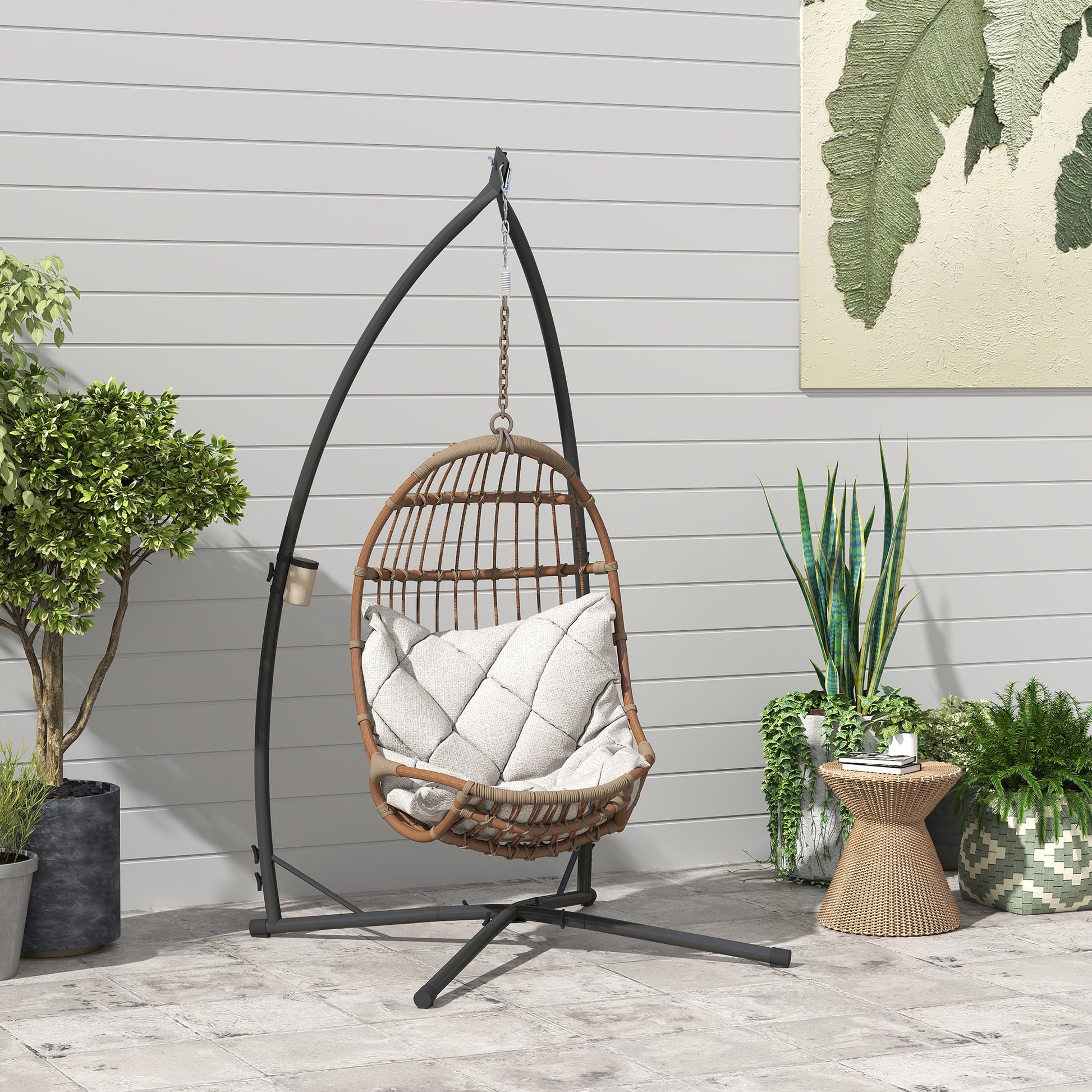 Marbella Hammock Chair Stand Only, Hanging Chair Stand with X-Shape Base