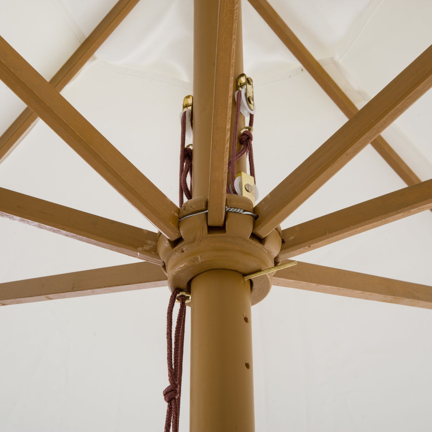 Outsunny 3.3m Elegant Wooden Parasol - Cream