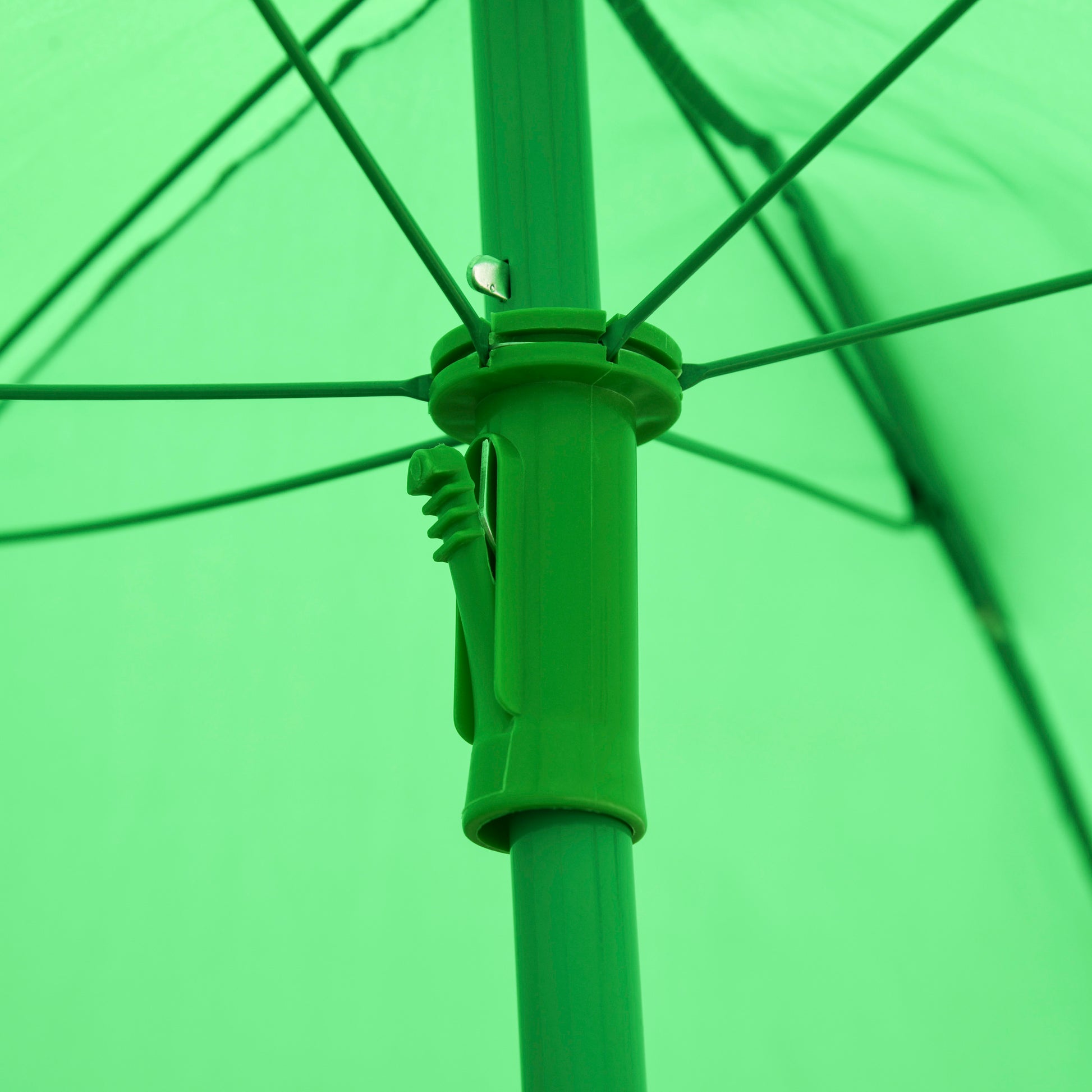 Outsunny Kids Folding Picnic Table Chair Set w/ Parasol, Green